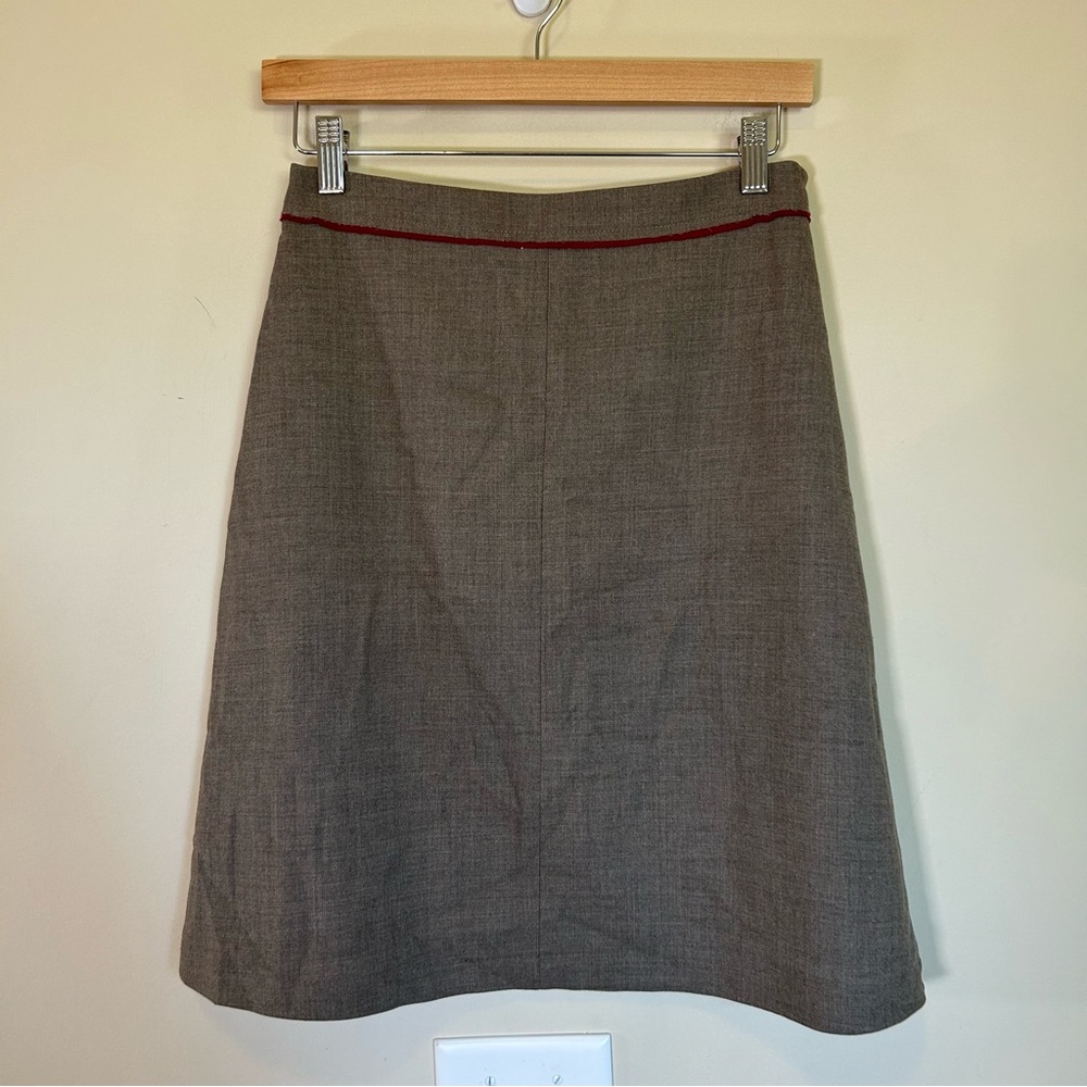 Elie Tahari Women's 4 US Wool blend gray a-line short skirt